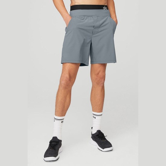 Bermudas Alo Yoga 7'' Repetition Hombre Azules | UFZO76091