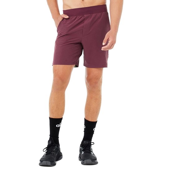 Bermudas Alo Yoga 7" Repetition Hombre Rojos | DLHV40679