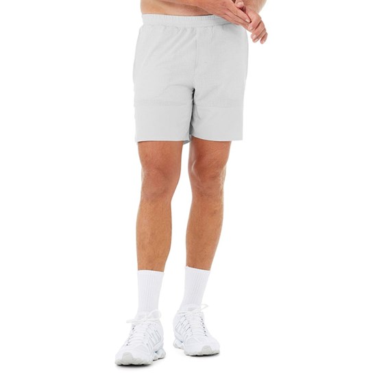 Bermudas Alo Yoga 7" Traction Hombre Grises | NXTG62097