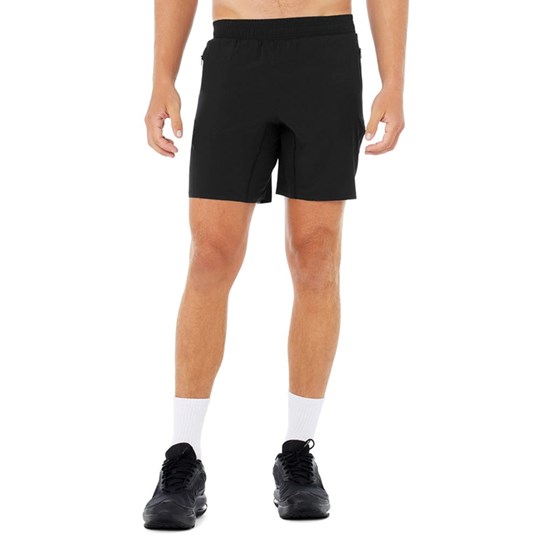 Bermudas Alo Yoga 7” Advance 2-In-1 Hombre Negros | BXEW72598