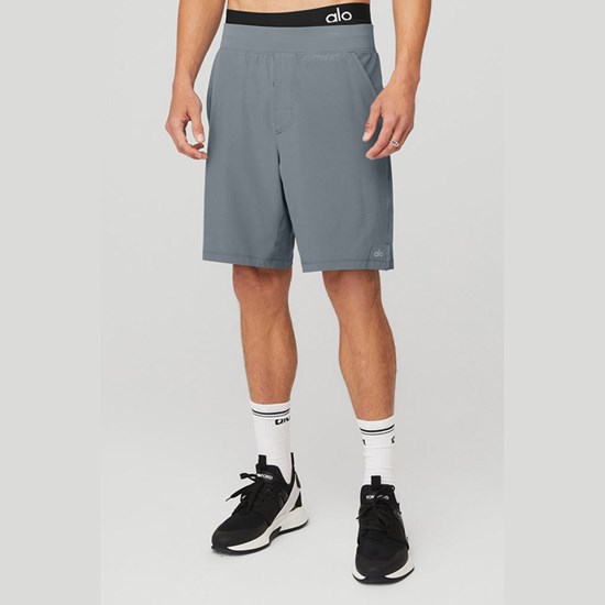 Bermudas Alo Yoga 9'' Repetition Hombre Azules | IEAR05728