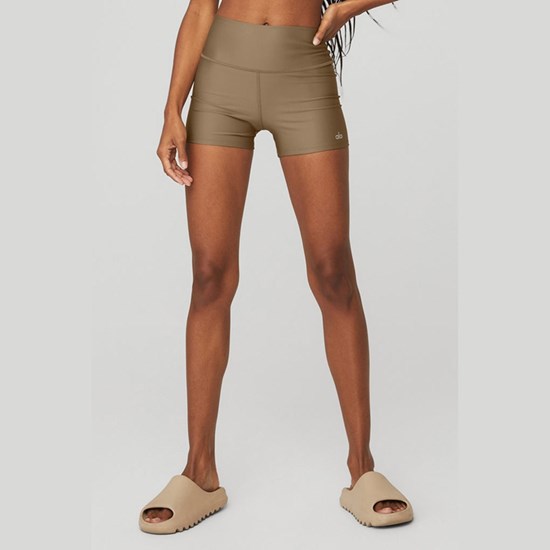Bermudas Alo Yoga High-Cintura Airlift Corta Mujer Beige | KXSR17508