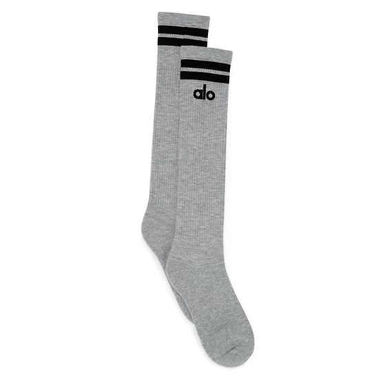 Calcetines Alo Yoga Knee-High Throwback Mujer Grises | KFWC36104