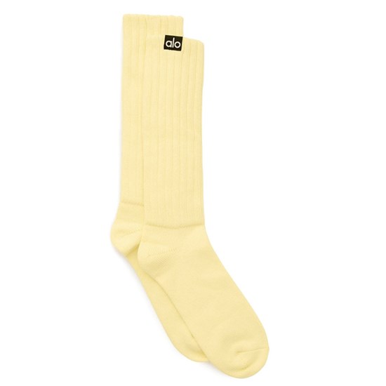Calcetines Alo Yoga Scrunch Mujer Amarillos | SVNW57492