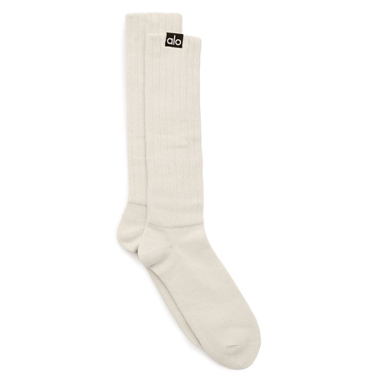 Calcetines Alo Yoga Scrunch Mujer Beige | YRJX62018