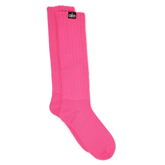 Calcetines Alo Yoga Scrunch Mujer Rosas | INOG34625