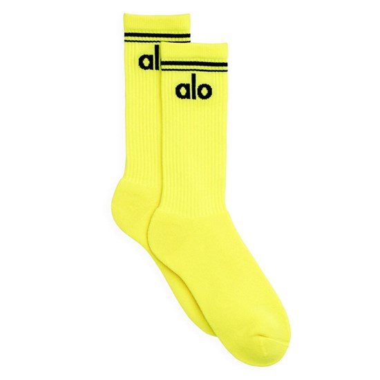 Calcetines Alo Yoga Throwback Mujer Amarillos | VNKQ02685