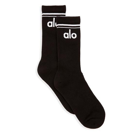 Calcetines Alo Yoga Throwback Mujer Negros | XLDF51976