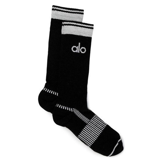 Calcetines Alo Yoga Wool-Tech Crew Mujer Negros | YVWC09713