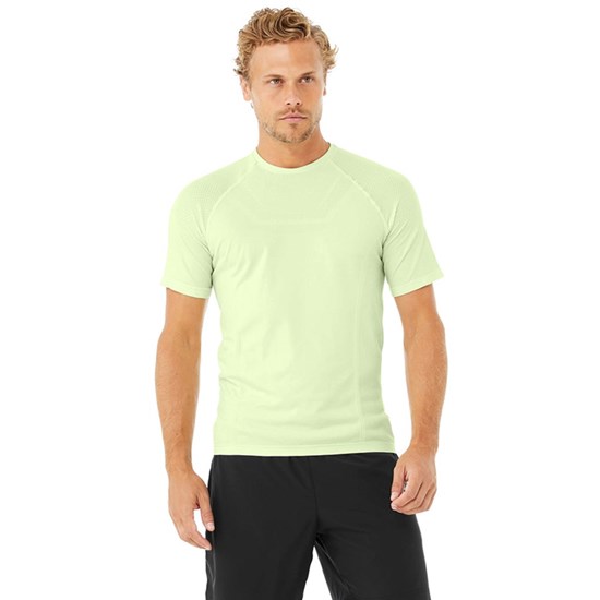 Camiseta Alo Yoga Amplify Seamless Corta Sleeves Hombre Verdes | CFZO78541