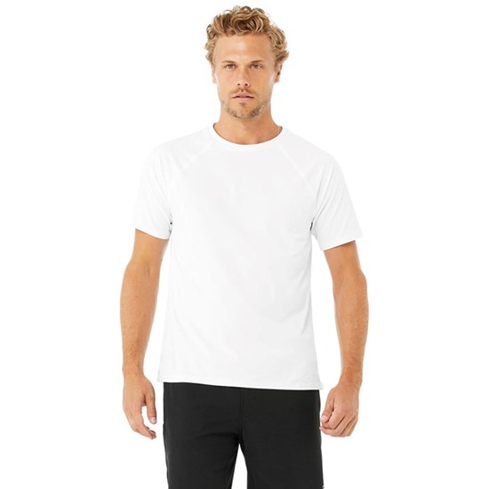 Camiseta Alo Yoga Idol Performance Corta Sleeves Hombre Blancos | VFYU75923