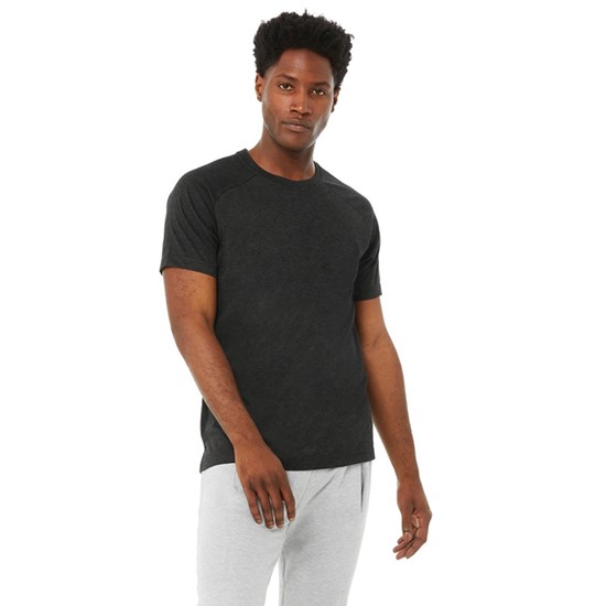 Camiseta Alo Yoga The Triumph Crew Neck Corta Sleeves Hombre Negros | NZAE65970