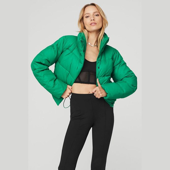 Chaquetas Alo Yoga Gold Rush Puffer Mujer Verdes | GZKU84703