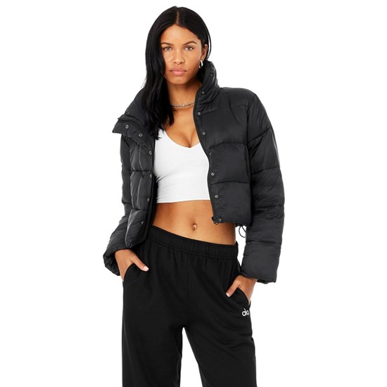 Chaquetas Alo Yoga Gold Rush Puffer Mujer Negros | IOBW40592