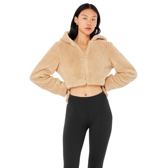 Chaquetas Alo Yoga LA Sherpa Mujer Beige | GPAD02394