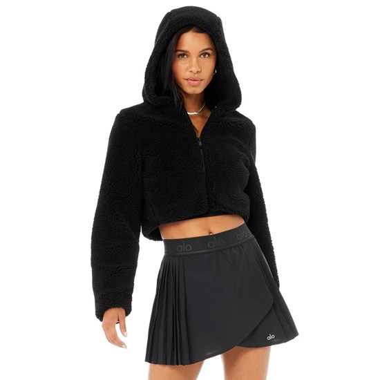 Chaquetas Alo Yoga LA Sherpa Mujer Negros | PVLH54238