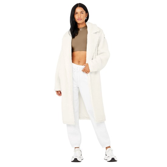 Chaquetas Alo Yoga Oversized Sherpa Trench Mujer Blancos | BMEN98217