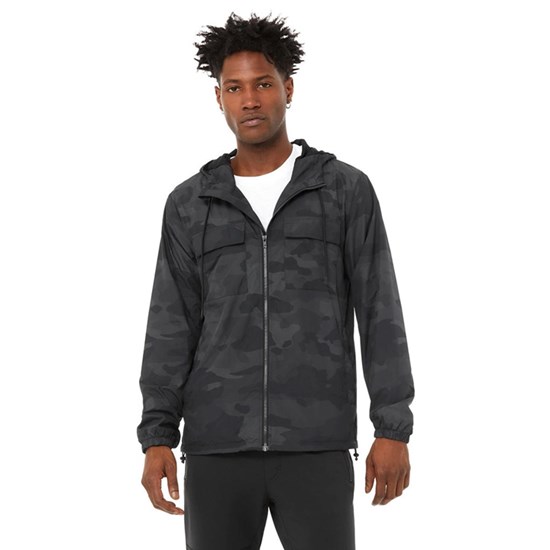 Chaquetas Alo Yoga Stride Hombre Negros | FKNU46129