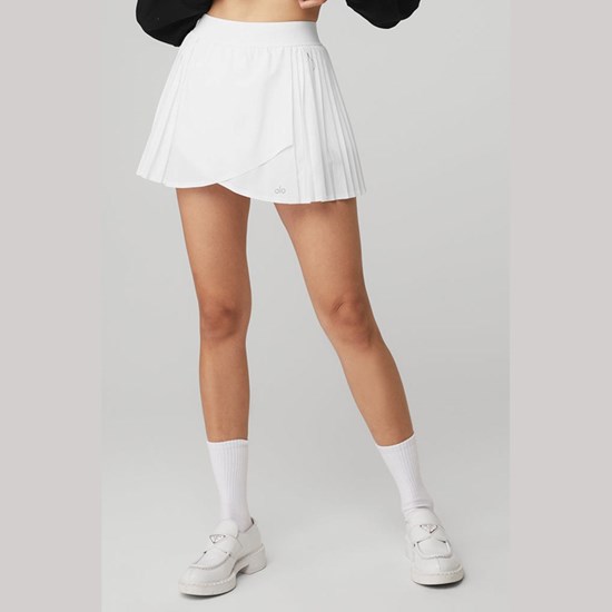 Falda Alo Yoga Aces Tenis Mujer Blancos | EWJG03815