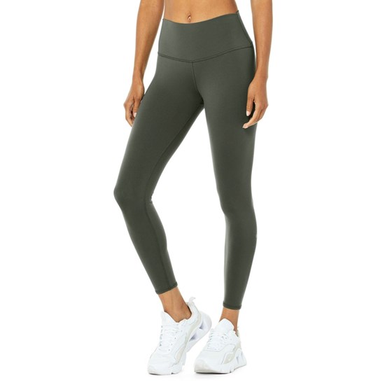 Leggins Alo Yoga 7/8 High-Cintura Airbrush Mujer Verdes | FHPB16743