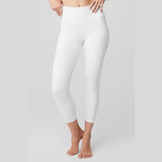 Leggins Alo Yoga 7/8 High-Cintura Airbrush Mujer Blancos | PKQG26394