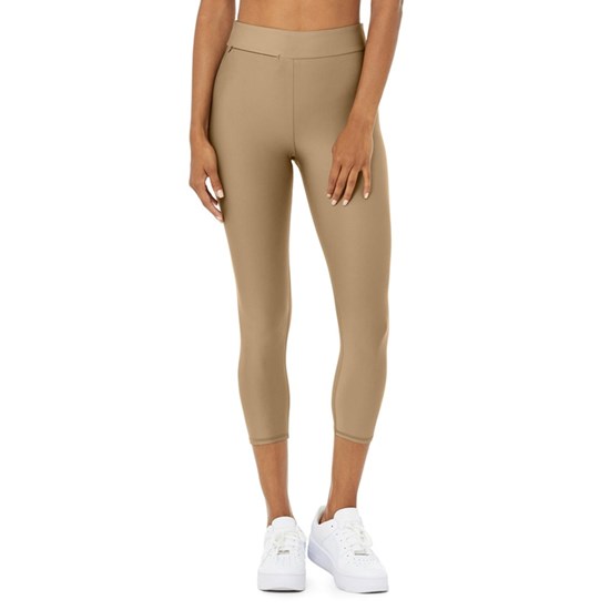 Leggins Alo Yoga Airlift High-Cintura Conceal-Zip Capri Mujer Beige | XPAC58340