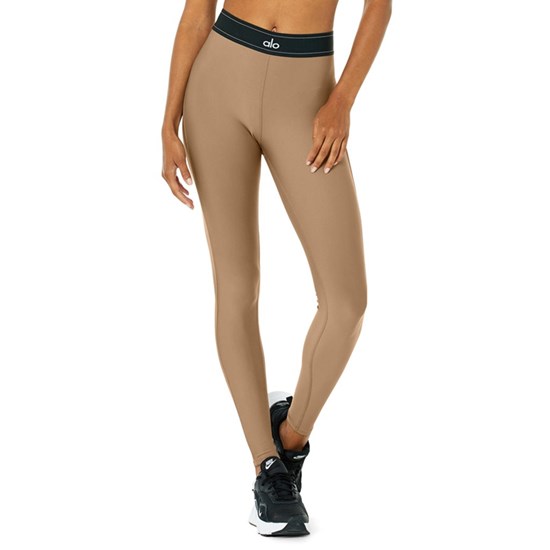 Leggins Alo Yoga Airlift High-Cintura Suit Up Mujer Beige | THVS68145