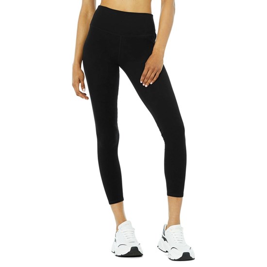 Leggins Alo Yoga Alosoft High-Cintura 7/8 Highlight Mujer Negros | AEID30296