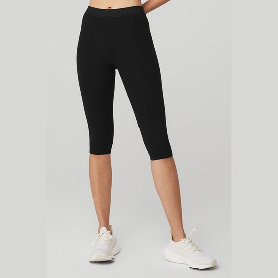 Leggins Alo Yoga Alosoft High-Cintura Iconic 90's Capri Mujer Negros | NVKP97218