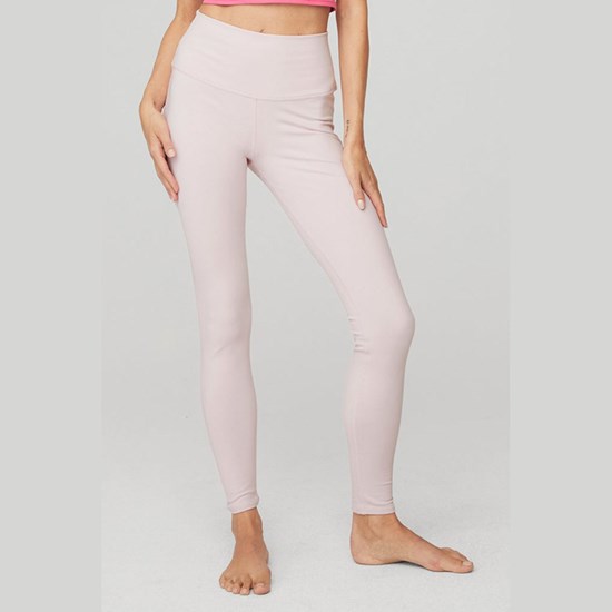 Leggins Alo Yoga High-Cintura Airbrush Mujer Rosas | ACYE87190