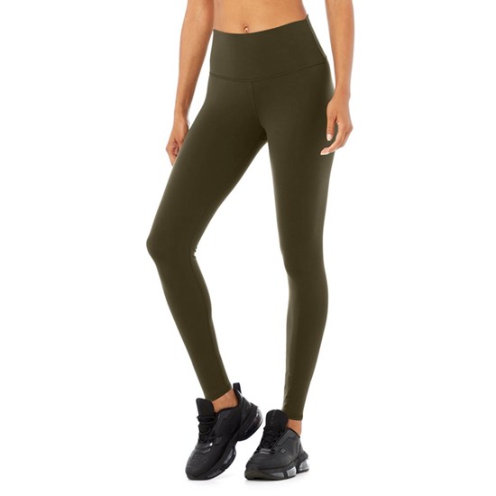 Leggins Alo Yoga High-Cintura Airbrush Mujer Verdes | BXZW58941