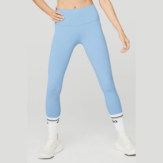 Leggins Alo Yoga High-Cintura Airbrush Mujer Azules | VEIA63289