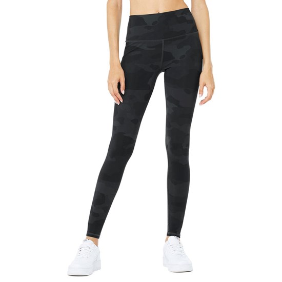 Leggins Alo Yoga High-Cintura Camo Vapor Mujer Negros | IBEN60784