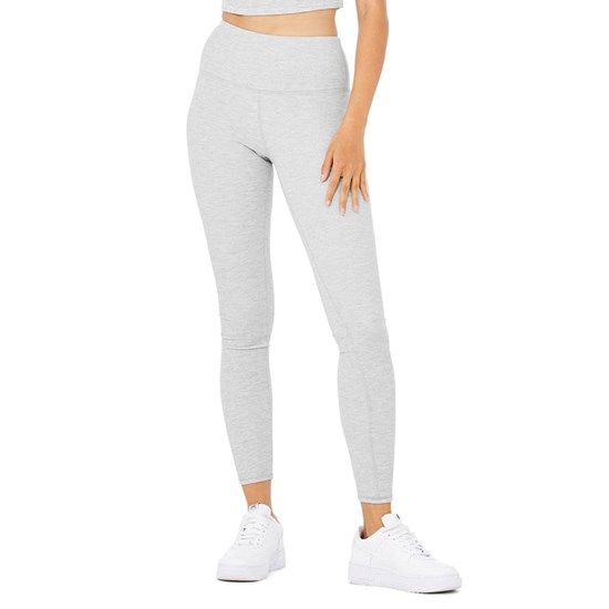 Leggins Alo Yoga High-Cintura Micro Waffle LowKey Mujer Grises | NOLV81203