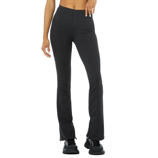 Leggins Alo Yoga High-Cintura Zip It Flare Mujer Negros | DUSJ36287