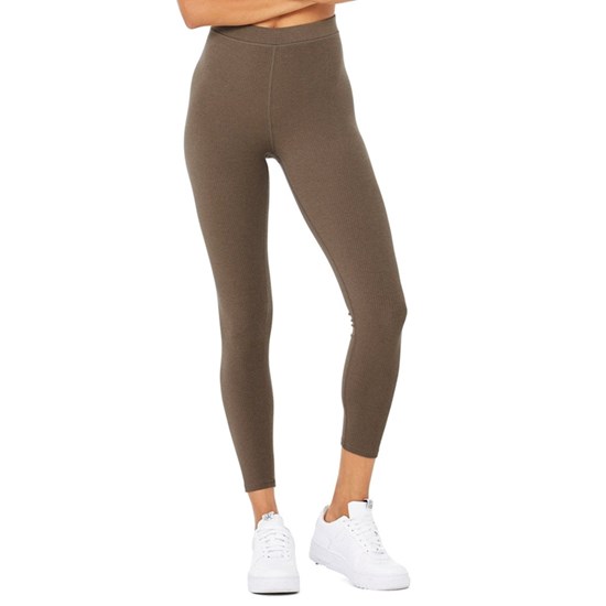 Leggins Alo Yoga Ribbed High-Cintura 7/8 Blissful Mujer Marrom | GORX53428