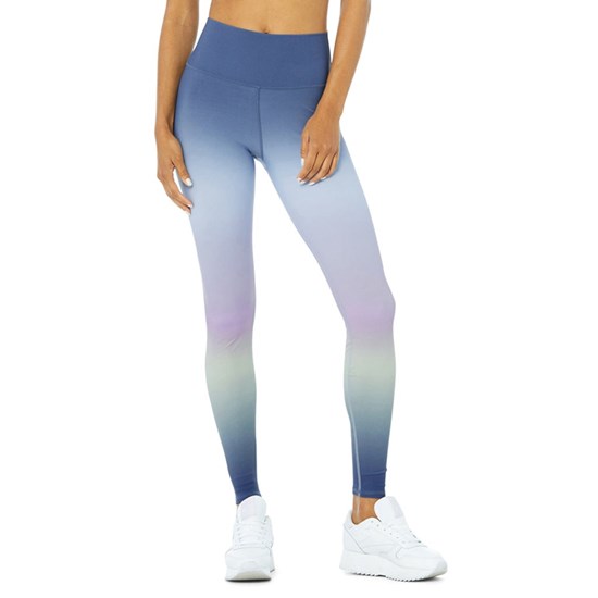 Leggins Alo Yoga Vapor High-Cintura Gradient Dusk Mujer Azules | ENUR27854