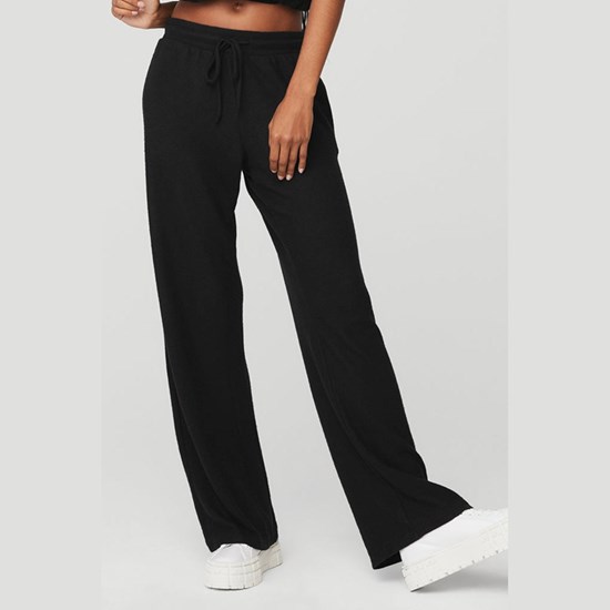 Pantalones Alo Yoga Alolux High-Cintura Soho Anchos Leg Mujer Negros | KOLU20417
