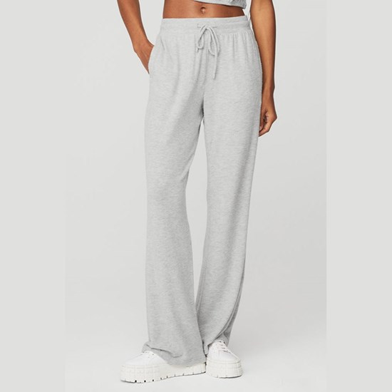Pantalones Alo Yoga Alolux High-Cintura Soho Anchos Leg Mujer Grises | UZEN13579