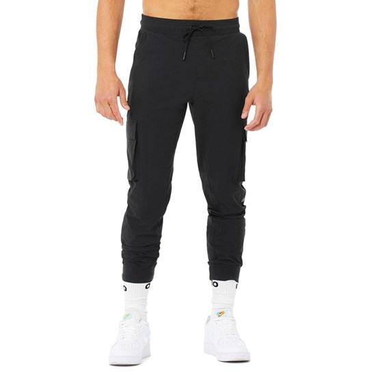 Pantalones Alo Yoga Cargo Division Field Hombre Negros | SYIU84076