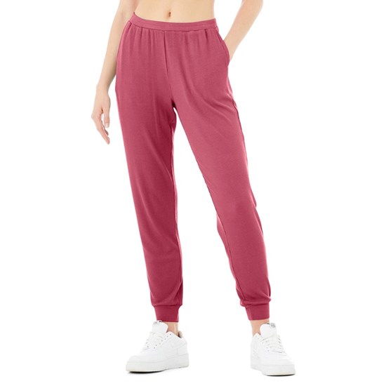 Pantalones Alo Yoga High-Cintura Ribbed Whisper Mujer Rosas | BGST30652
