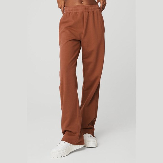 Pantalones Deportivos Alo Yoga Courtside Tearaway Snap Mujer Marrom | THMI26034
