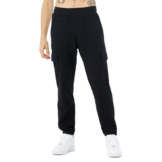 Pantalones Deportivos Alo Yoga Highline Cargo Hombre Negros | ZPVF94312