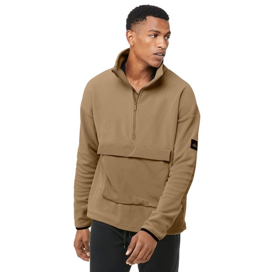 Pullover Alo Yoga 1/2 Zip Mammoth Polar Long Sleeve Hombre Beige | NLTF86297