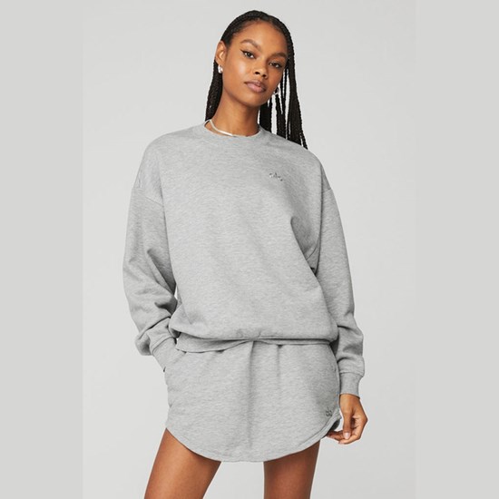 Pullover Alo Yoga Accolade Crew Neck Mujer Grises | GKBT79356
