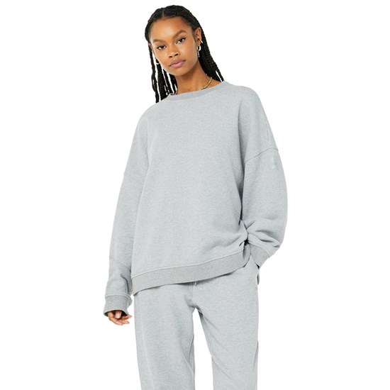 Pullover Alo Yoga Renown Crew Neck Mujer Grises | XYQG17548