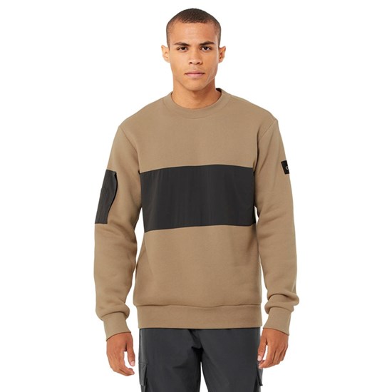 Pullover Alo Yoga Traverse Long Sleeve Hombre Beige | MPKH65478
