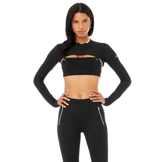 Ropa Alo Yoga Thrill Seeker Shrug Mujer Negros | OUTK86534