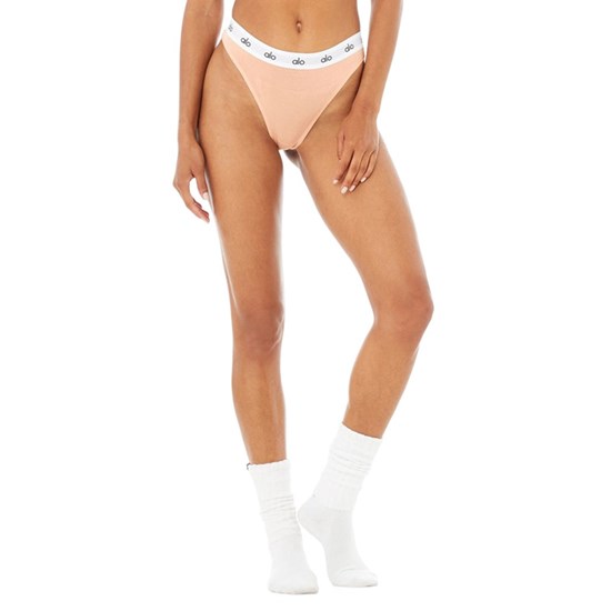Ropa Interior Alo Yoga Icon High-Cut Tanga Mujer Naranjas | GXIB42578