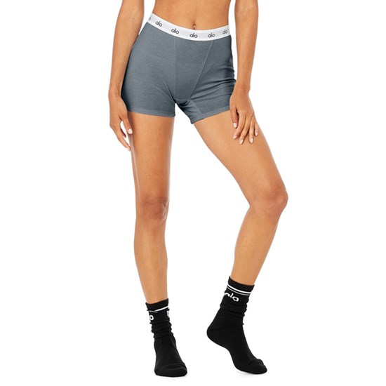 Ropa Interior Alo Yoga Icon Ribbed Boyshort Mujer Azules | PSAD53976